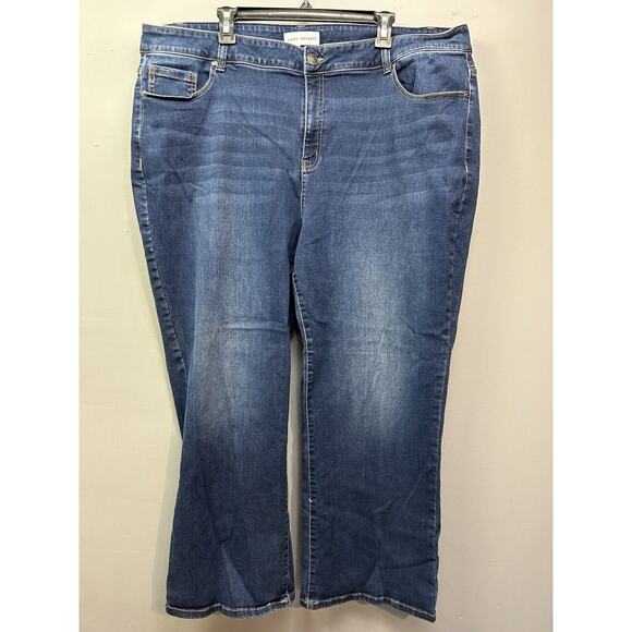 Lane Bryant Curvy Fit Boot Cut High Rise Jeans Womens 26 Short Blue Denim Flex‎ - Picture 1 of 7